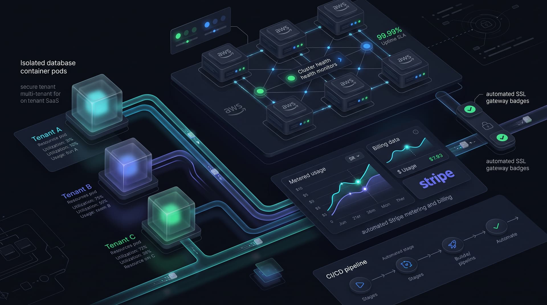 Multi-Tenant Enterprise SaaS Infrastructure & Billing